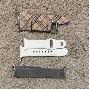 Apple Watch Bands Set - Plaid, White, Gray